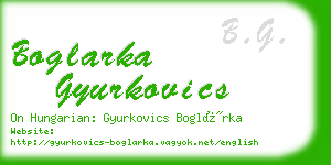 boglarka gyurkovics business card